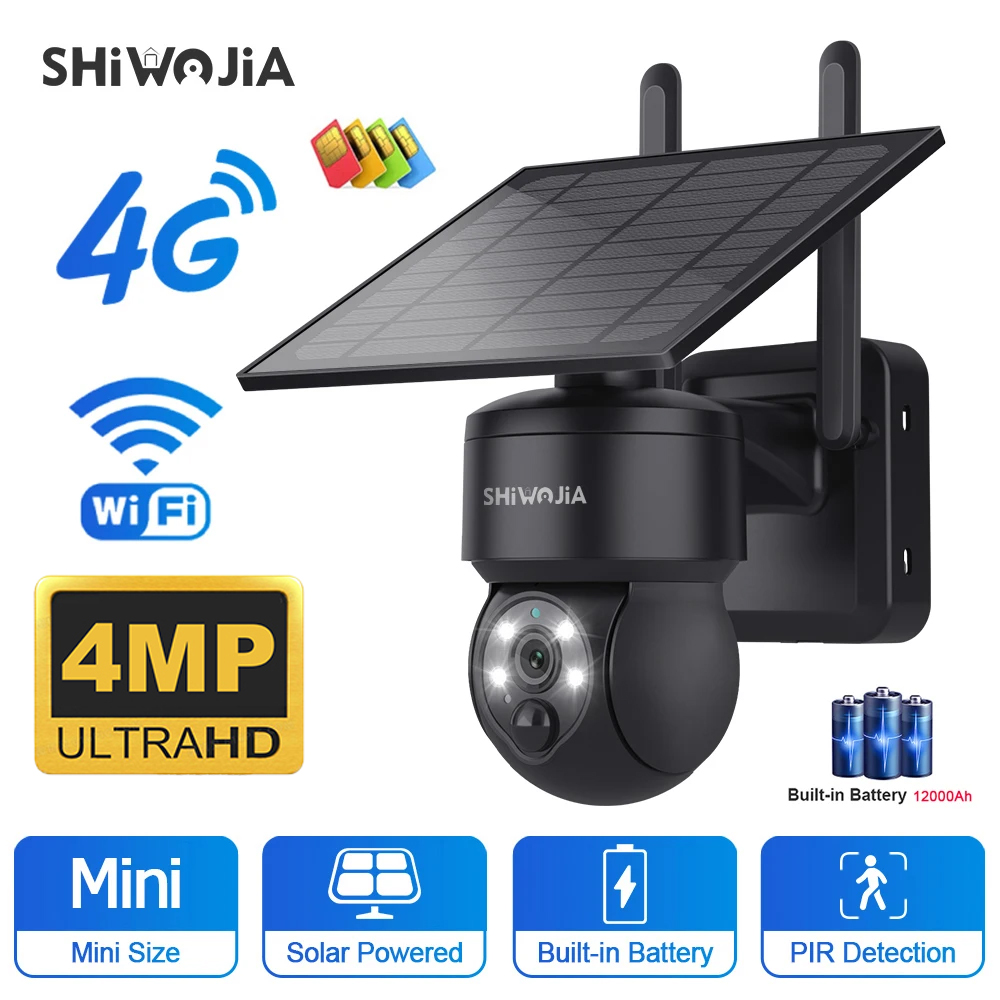 Solar Panel Tilt Mount - SHIWOJIA WIFI ワイヤレス PTZ ソーラーカメラ 4G