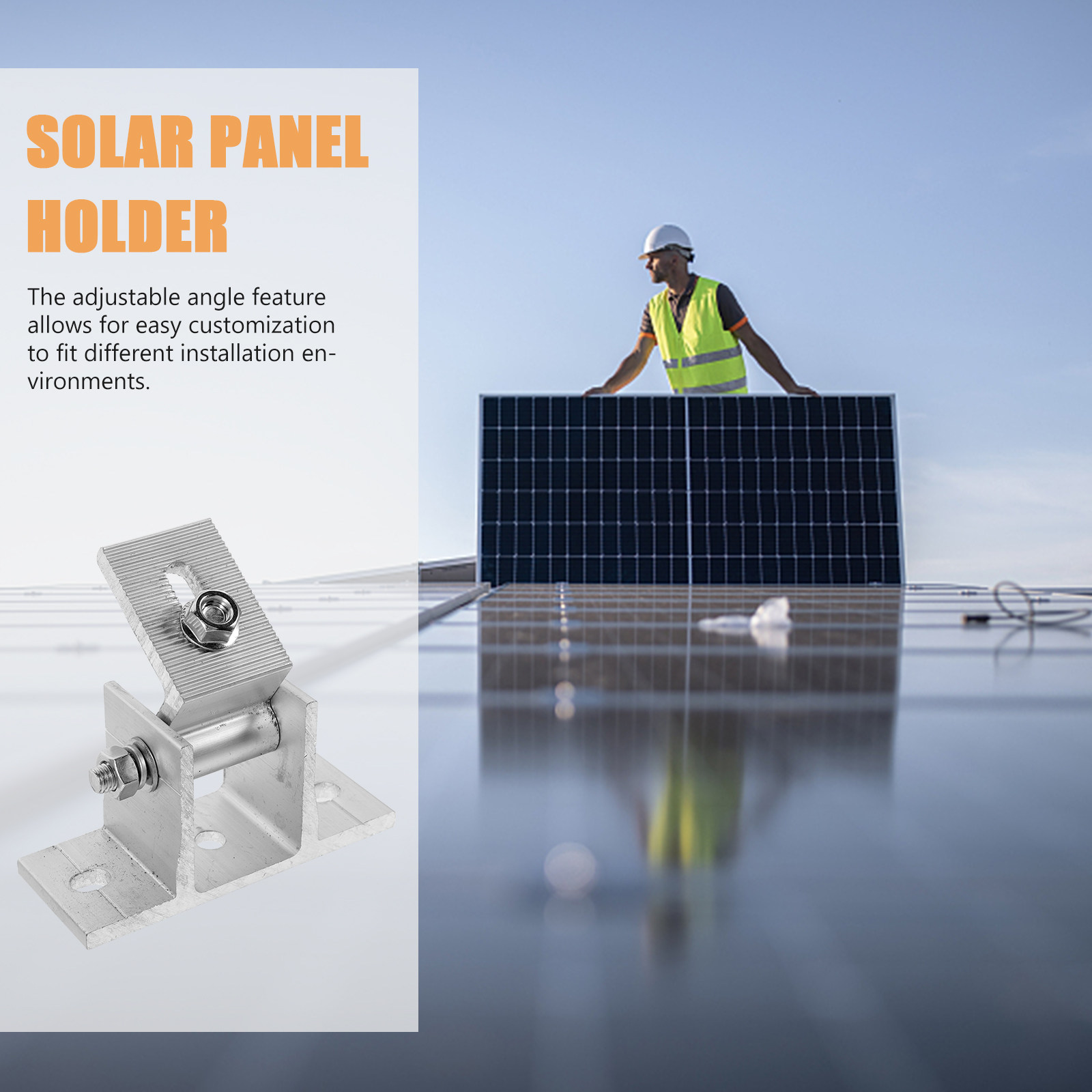 Solar Panel Tilt Mount - 4 個のソーラーパネル取り付けブラケット調整可能な傾斜角アルミニウム合金ホルダーソーラーモジュールパネルスタンド屋外設置用