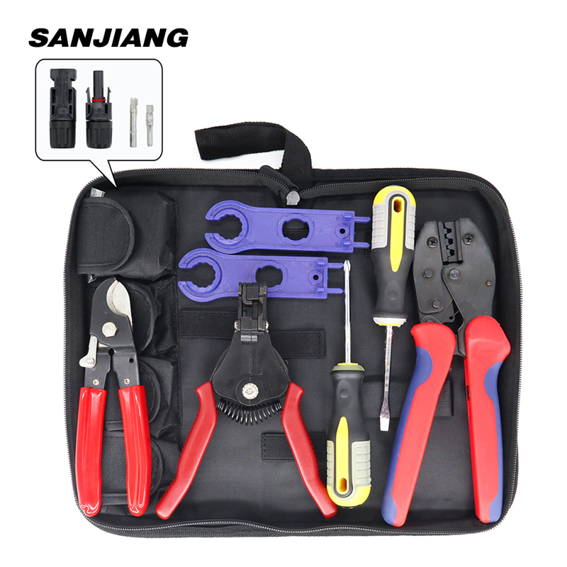 Mc4 Crimping Tool - LY-2546Bキット太陽光発電圧着プライヤー容量2.5/4/6mm ² コネクタグループ太陽多接触4ツールセットワイヤーストリッパー