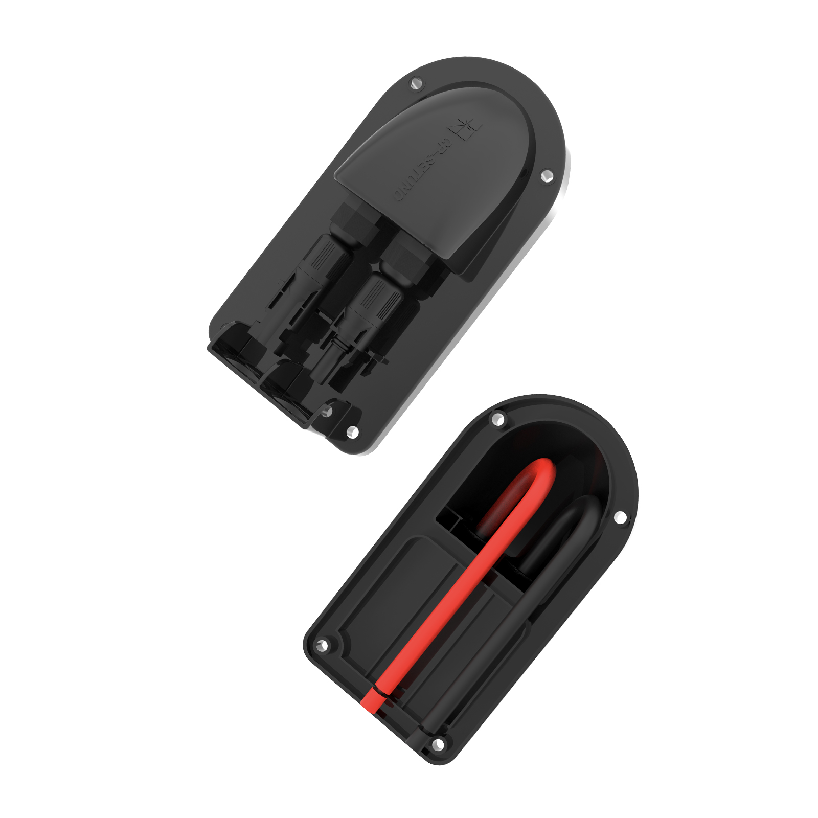 Cable Gland Waterproof - ダブルケーブルグランドボックス,防水,黒,ABS,rv,キャラバン,ボートに最適なアダプター
