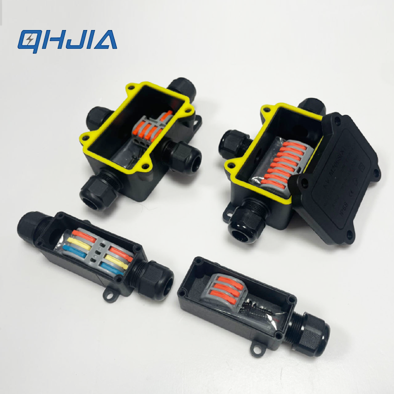 Cable Gland Waterproof - IP68防水ジャンクションボックス PA66高速配線端子台 屋外電気ケーブルコネクタ ガーデンLEDライト 街路灯用