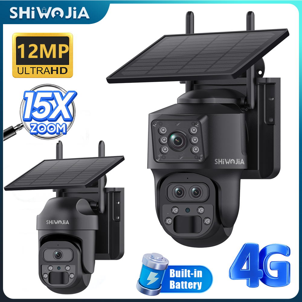 Solar Panel Tilt Mount - SHIWOJIA 15X ズームソーラーカメラ 4G 12MP 3