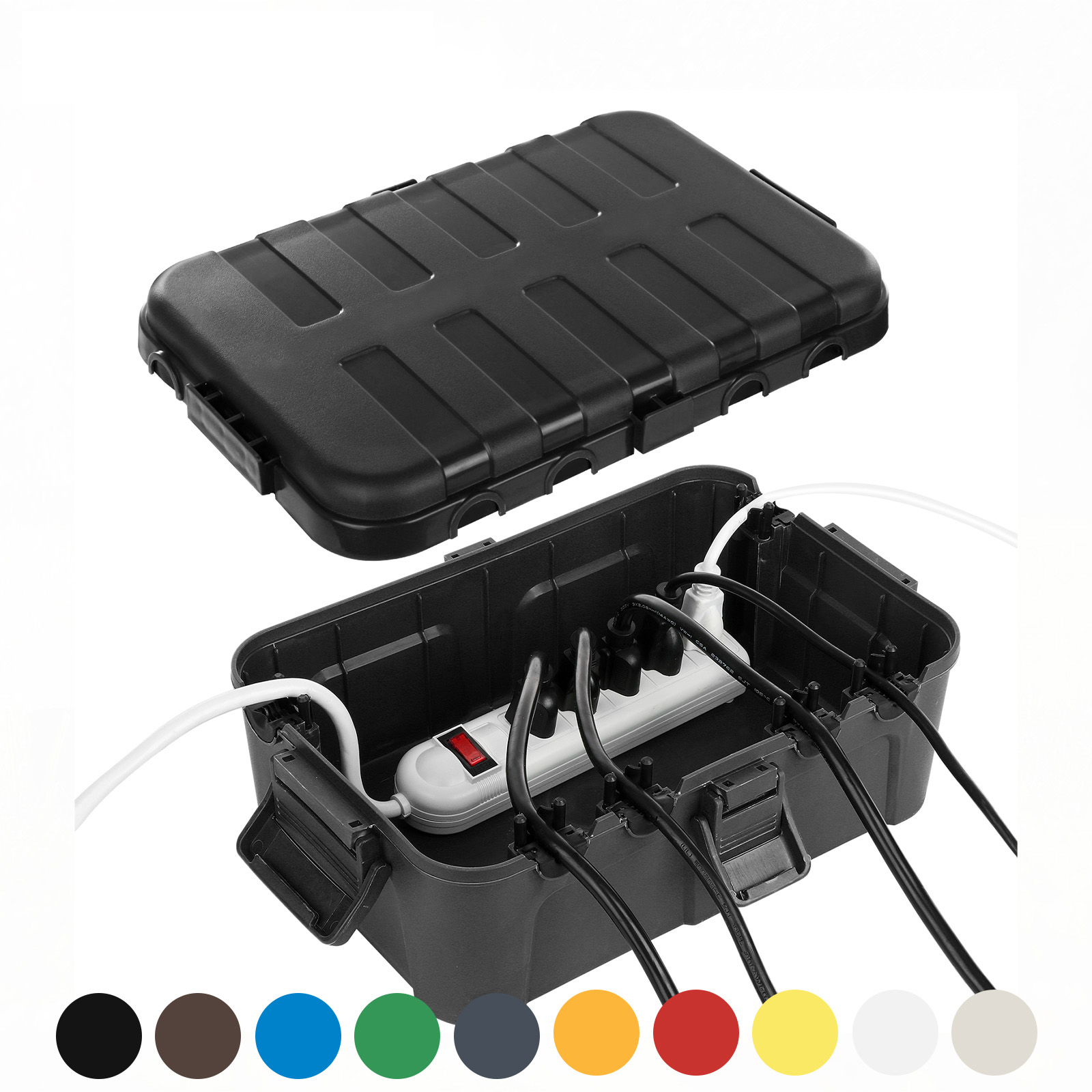 Cable Gland Waterproof - 特大屋外電気ボックス、防水延長コードカバー耐候性、コンセント、プラグ、ソケット、タイマーを保護、
