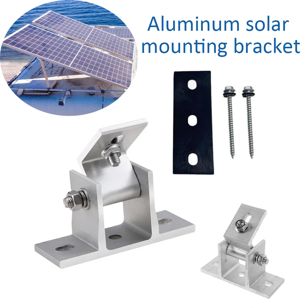 Solar Panel Tilt Mount - 1/2セットアルミソーラーパネル傾斜ブラケット（チルトレッグ付き）15〜30度角度軽量取り付けブラケットソーラーパネル必須品