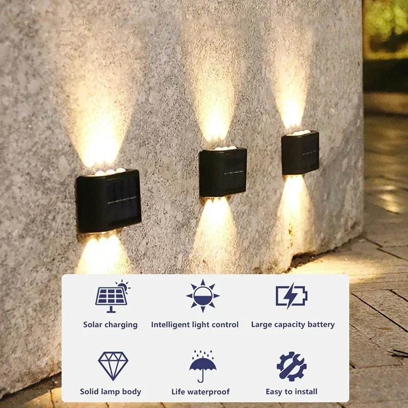LEDソーラーライト 屋外防水 ソーラーウォールランプ 上下 - Renewable Energy Solar のレビューと価格