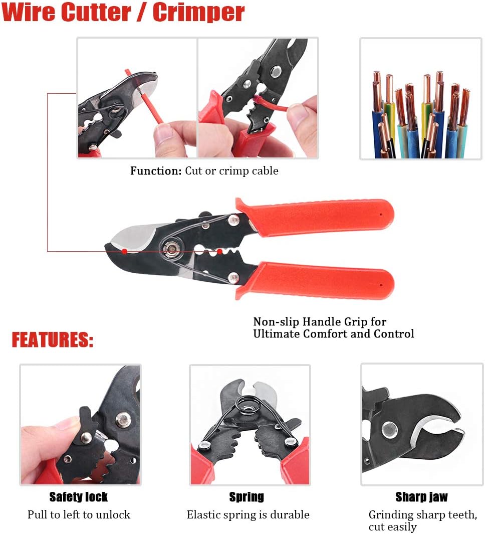 ソーラーパネル PV ケーブル圧着工具キット AWG14-1 - Mc4 Crimping Tool のレビューと価格