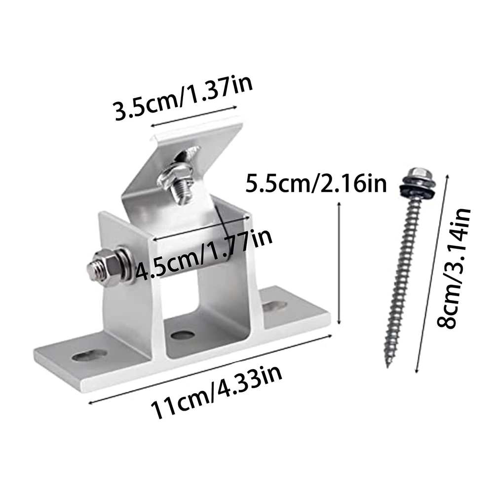 2個入り アルミ製ソーラーパネルブラケット ドリル不要マウン - Solar Panel Tilt Mount のレビューと価格