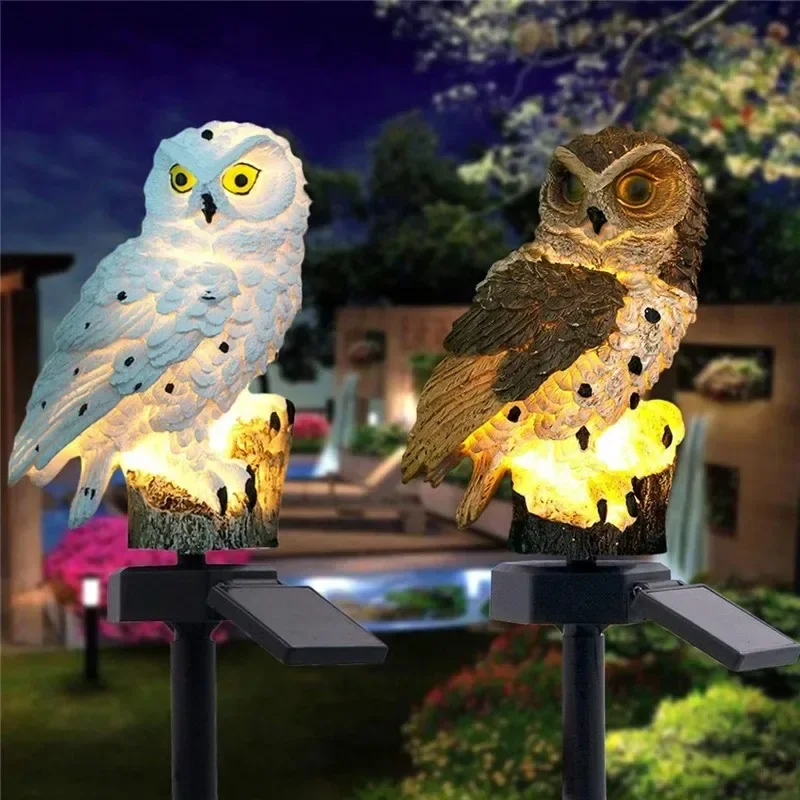 ソーラーフクロウ像ガーデンライトLED防水屋外装飾、庭やパテ - Renewable Energy Solar のレビューと価格