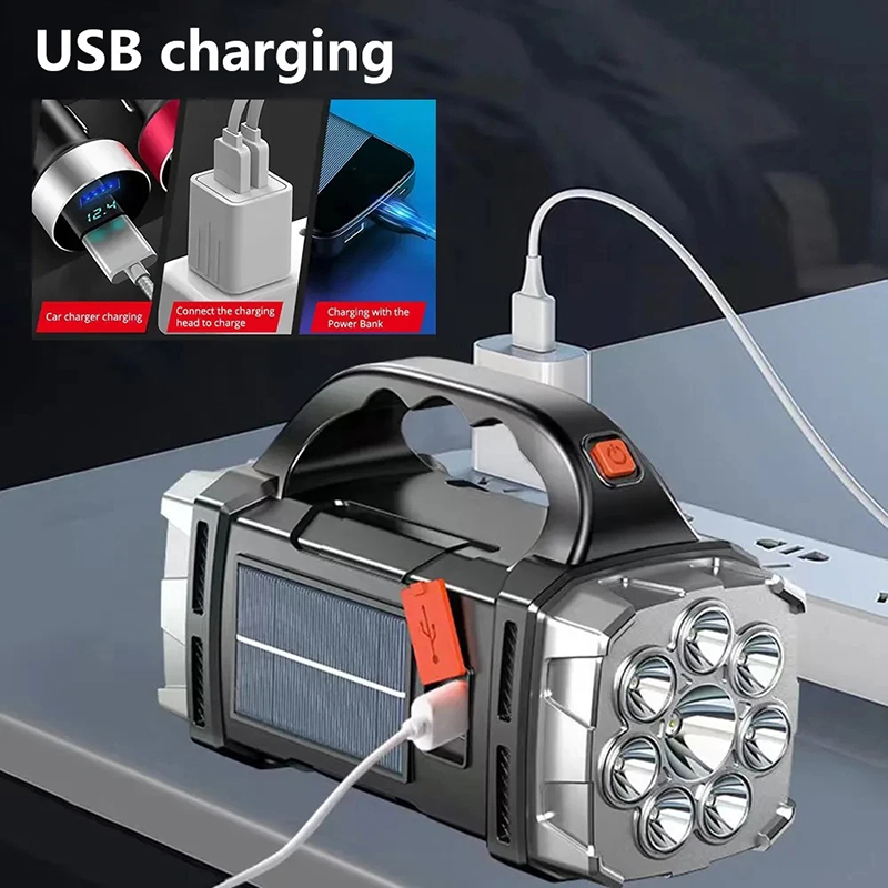 ポータブル強力な USB 充電式懐中電灯ソーラー LED ラ - Renewable Energy Solar のレビューと価格