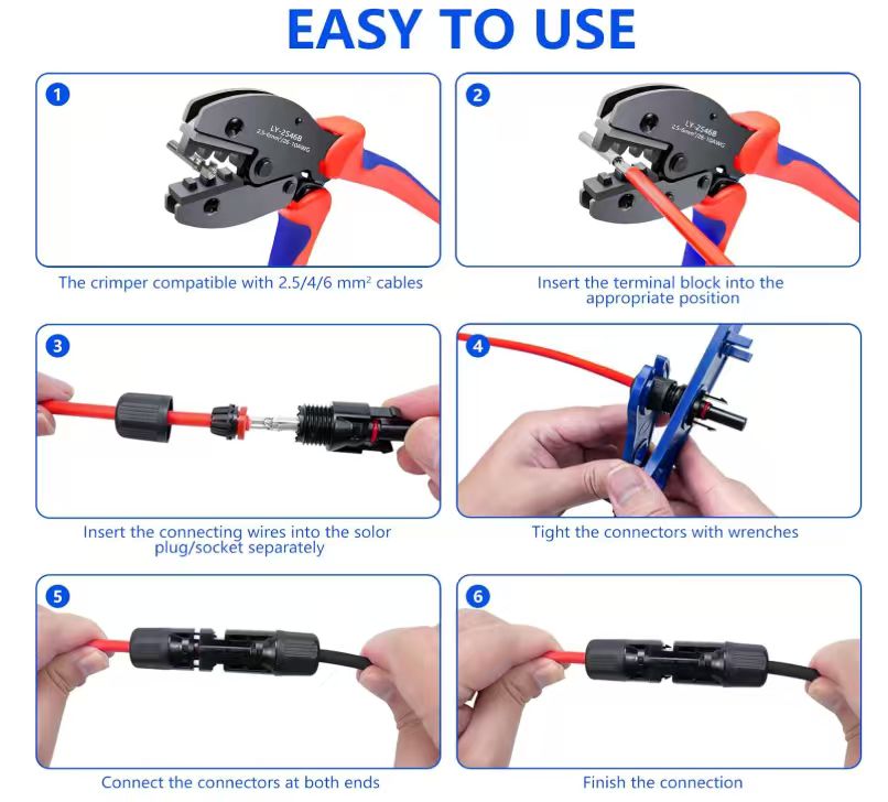 2546B キット 太陽光発電用圧着ペンチ 容量 2.5/4 - Mc4 Crimping Tool のレビューと価格