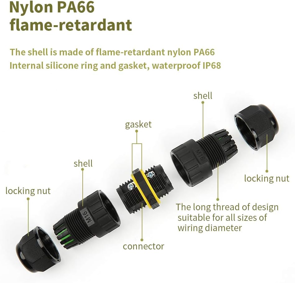 M16 2ピン 3ピン IP68 防水ジャンクションボックス - Cable Gland Waterproof のレビューと価格
