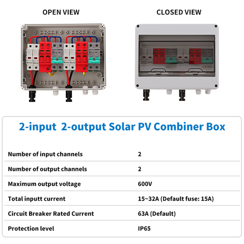 全銅線PVコンビナーボックス 600V 2入力2出力 DCソ - Renewable Energy Solar のレビューと価格